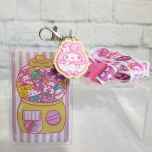 Loungefly Hello Kitty Characters Gumball Machine Lanyard Card ID Holder New